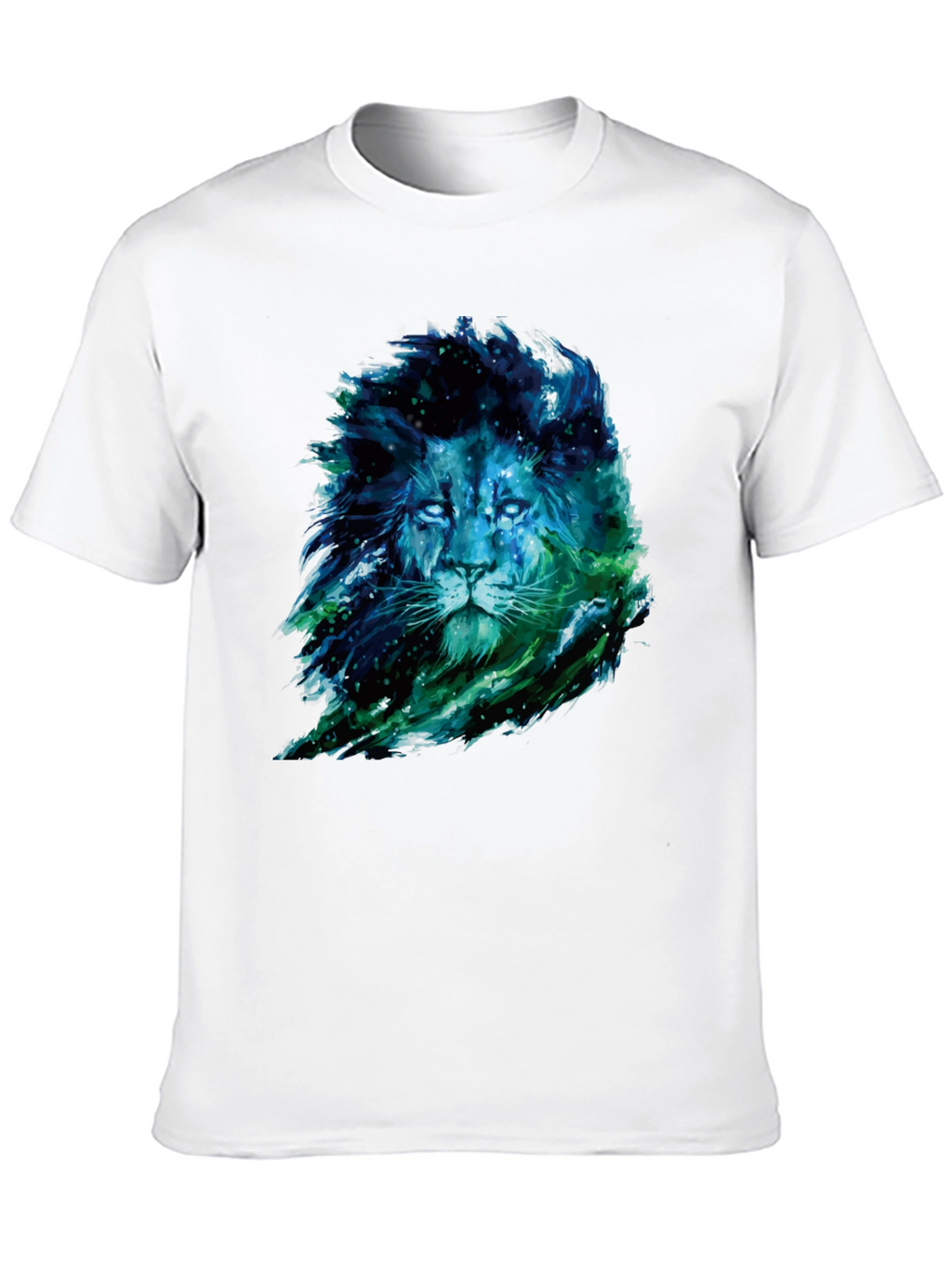 Lion Nebula Graphic Print Black T-Shirt