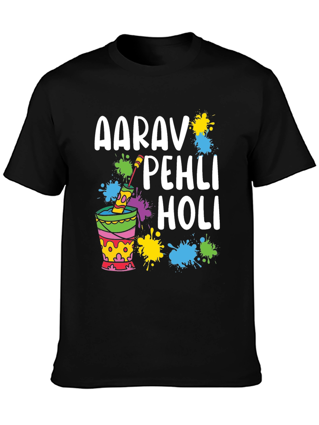 Aarav Pehli Holi T-Shirt - Holi Festival Celebration Tee