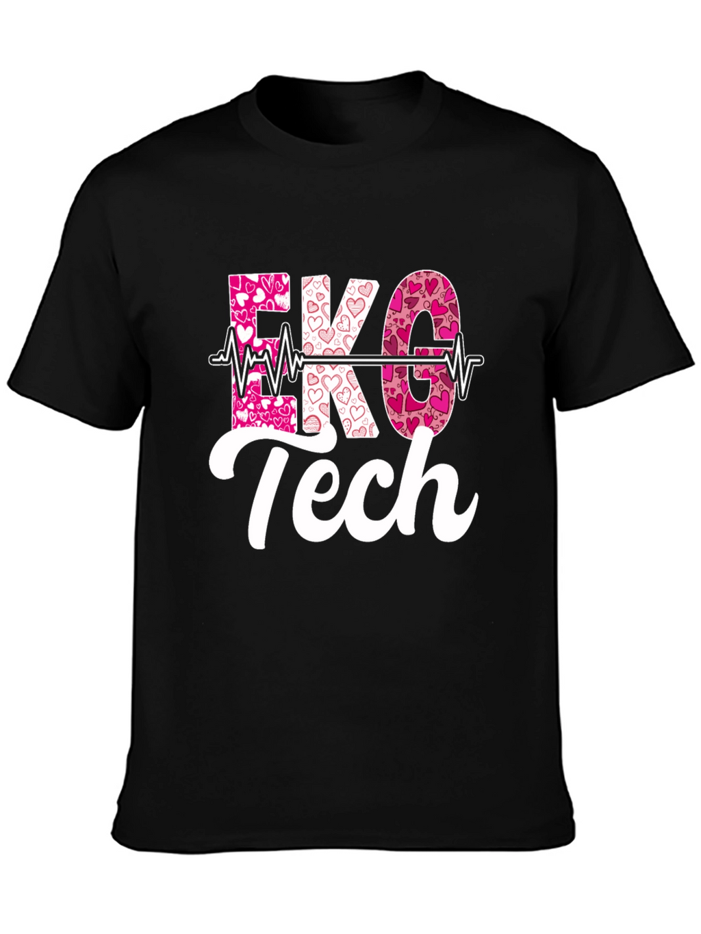 EKG Tech Heartbeat Valentines Day T-Shirt
