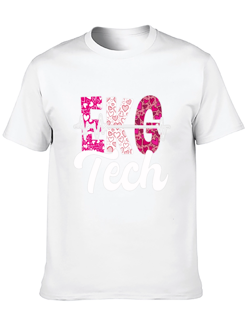 EKG Tech Heartbeat Valentines Day T-Shirt