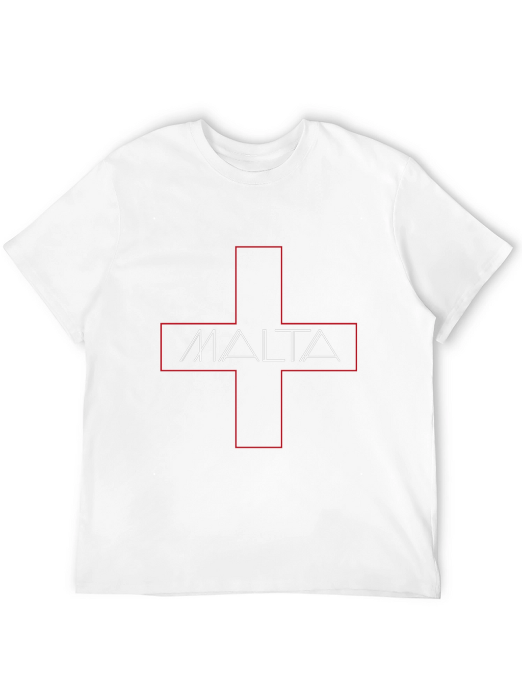 Malta T-Shirt with Red Cross Design - Classic Fit