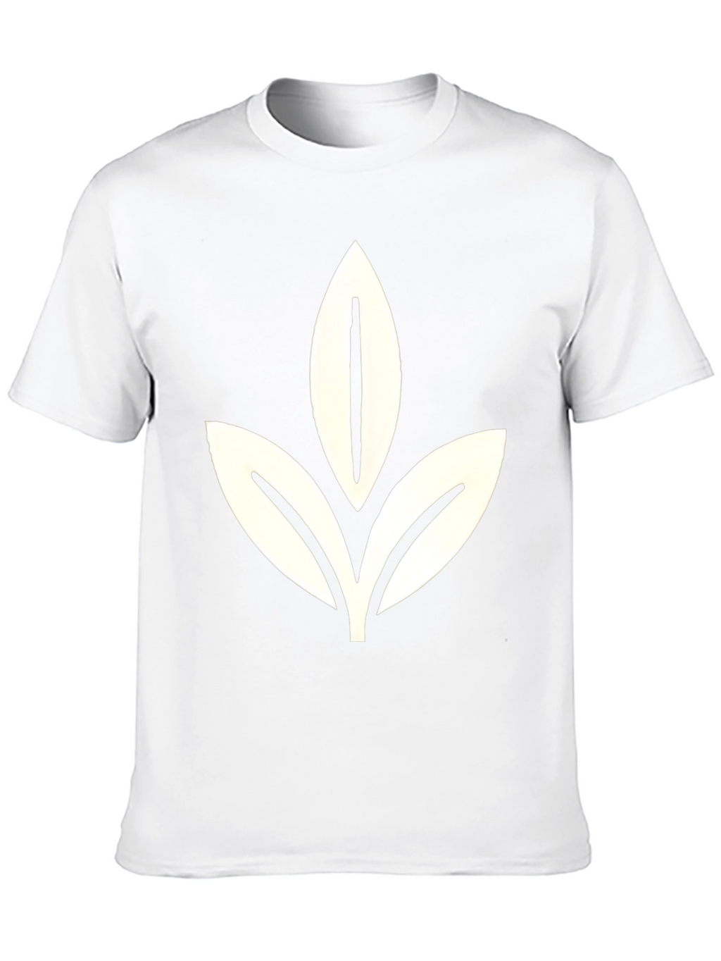 Black Tee with Leaf Graphic
