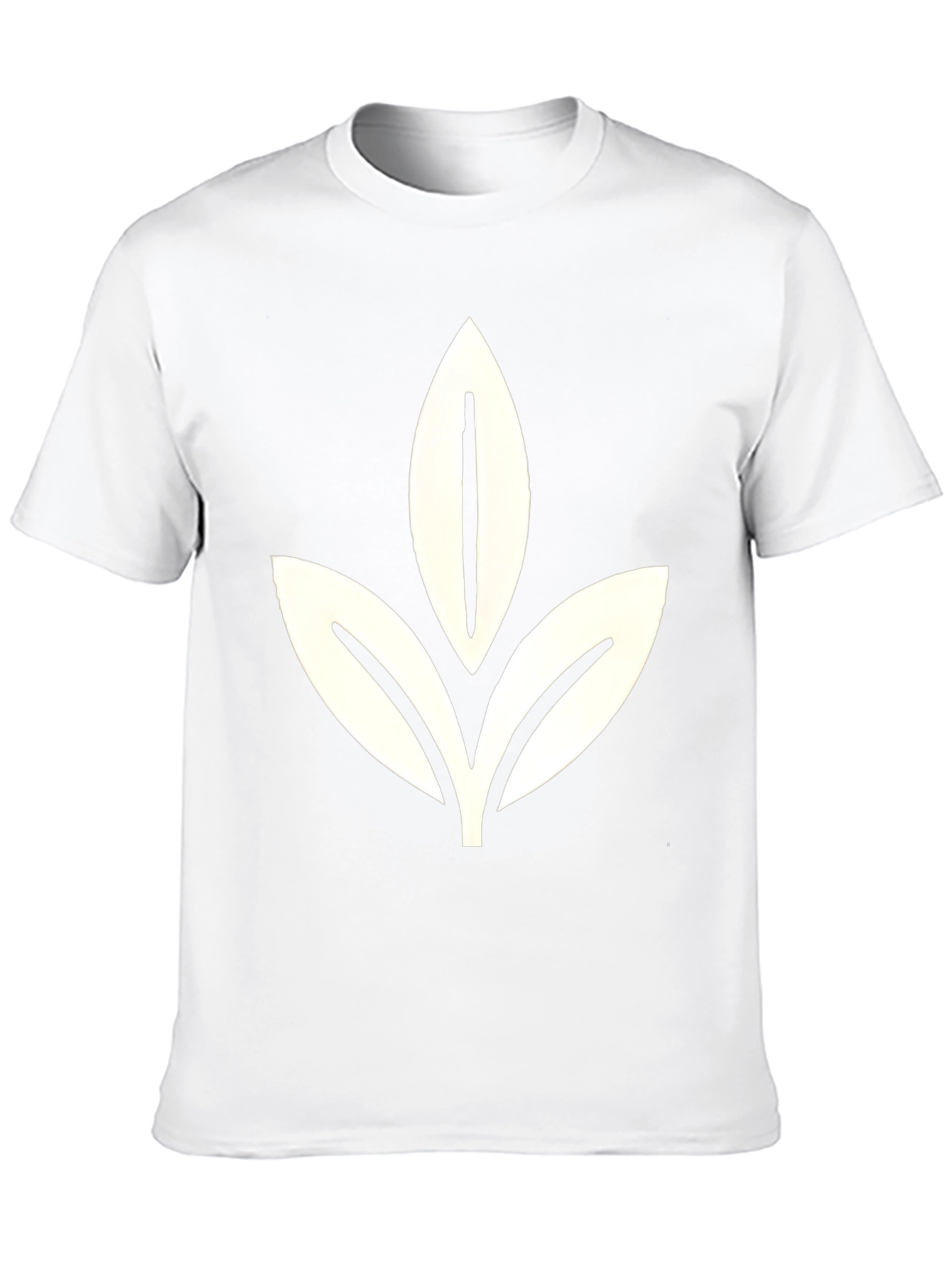 Black Tee with Leaf Graphic
