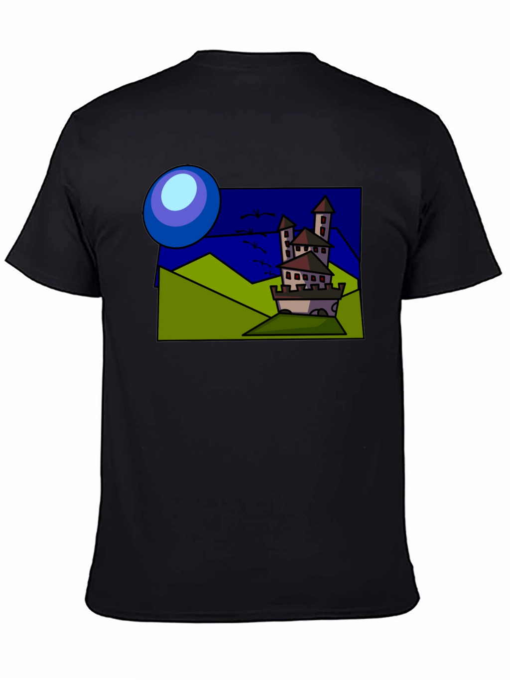 Cartoon Castle T-Shirt: Quirky Design Classic Fit