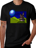 Cartoon Castle T-Shirt: Quirky Design Classic Fit