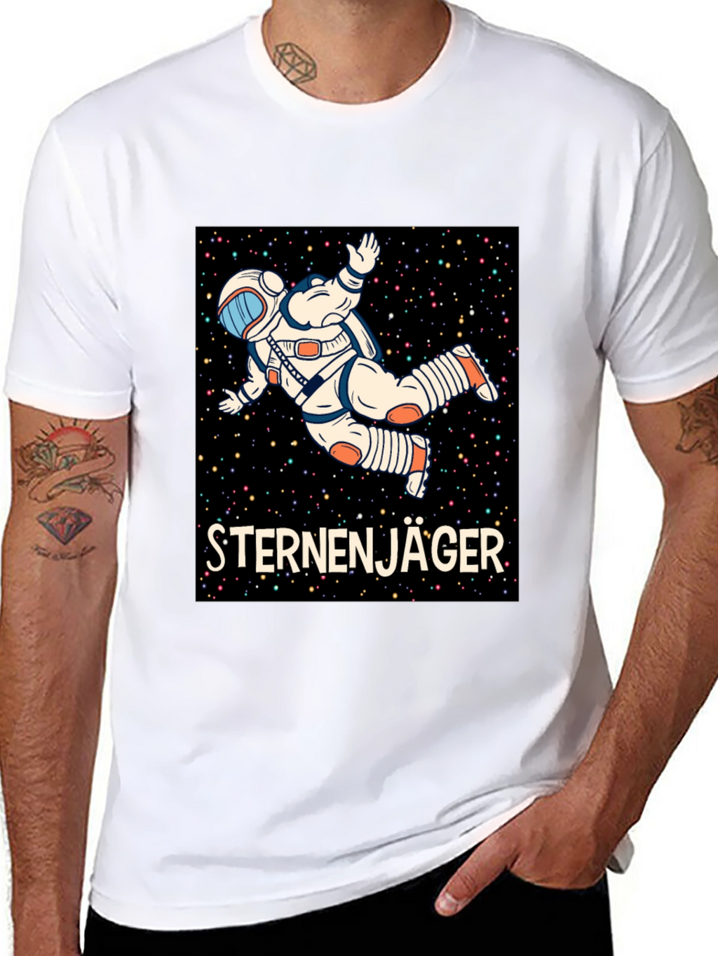Sternenjager Astronaut Black T-Shirt