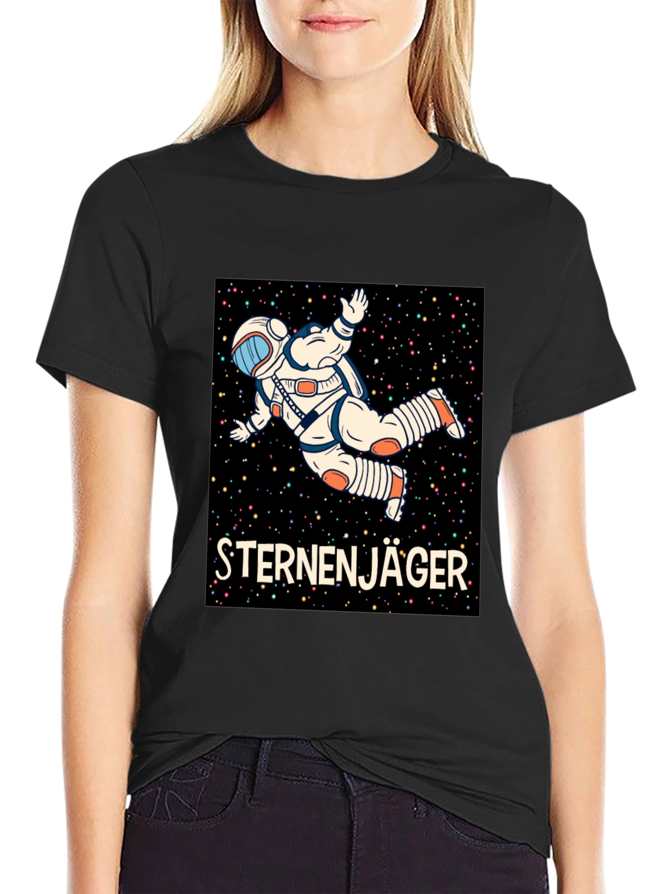 Sternenjager Astronaut Black T-Shirt