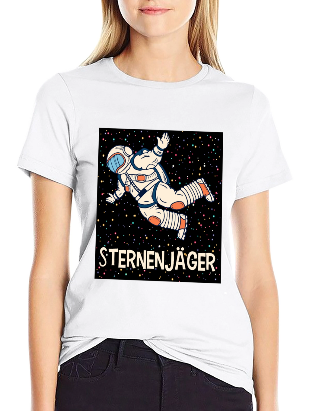 Sternenjager Astronaut Black T-Shirt