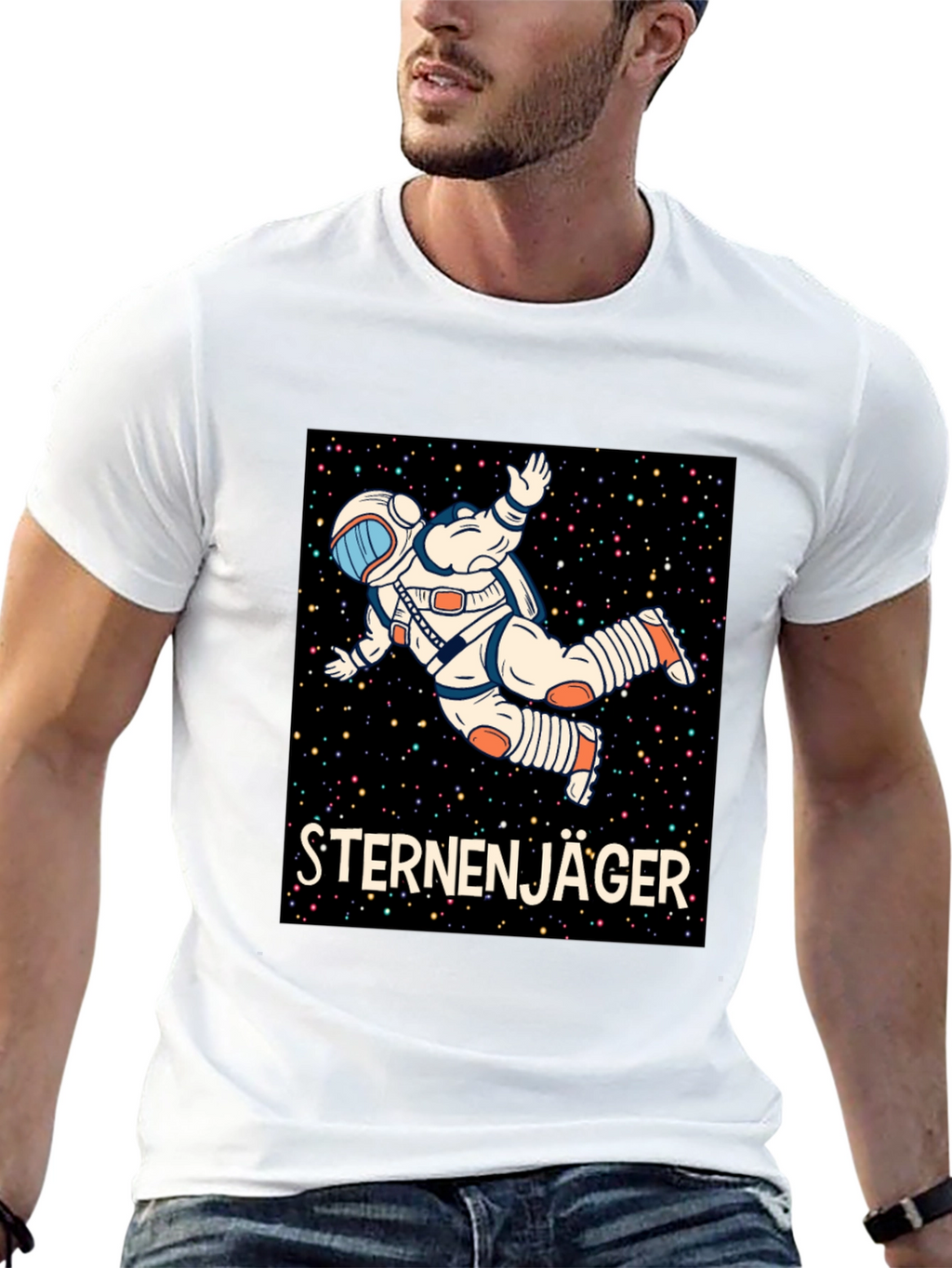 Sternenjager Astronaut Black T-Shirt