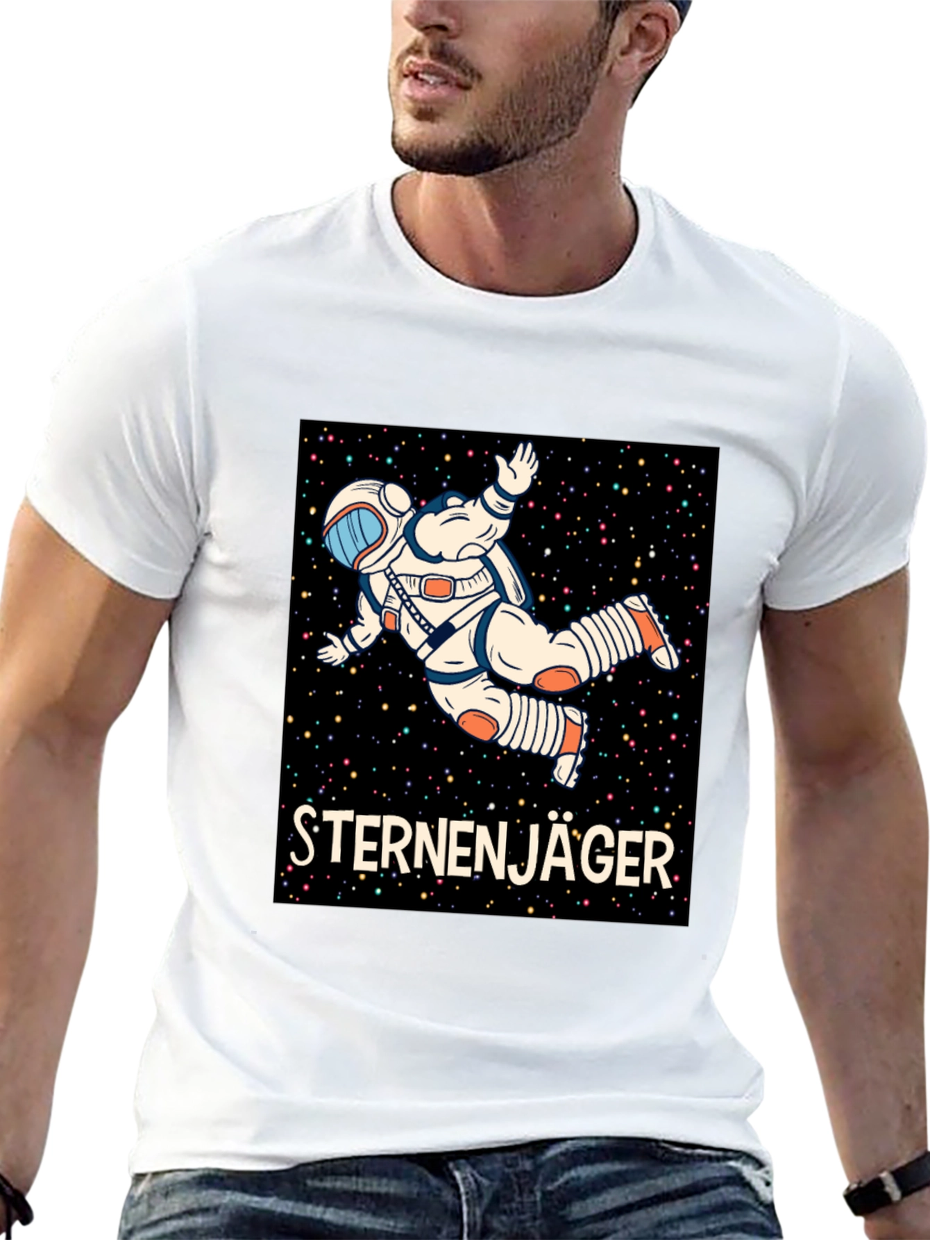 Sternenjager Astronaut Black T-Shirt