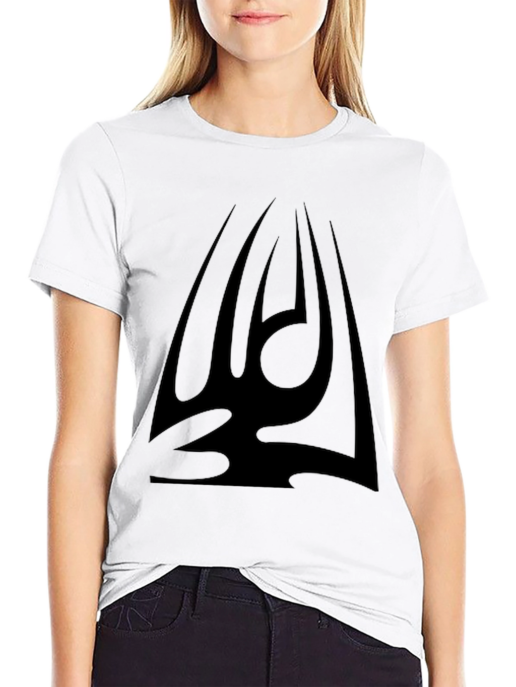 Black Graphic Tee - Tribal Design Mens T-Shirt