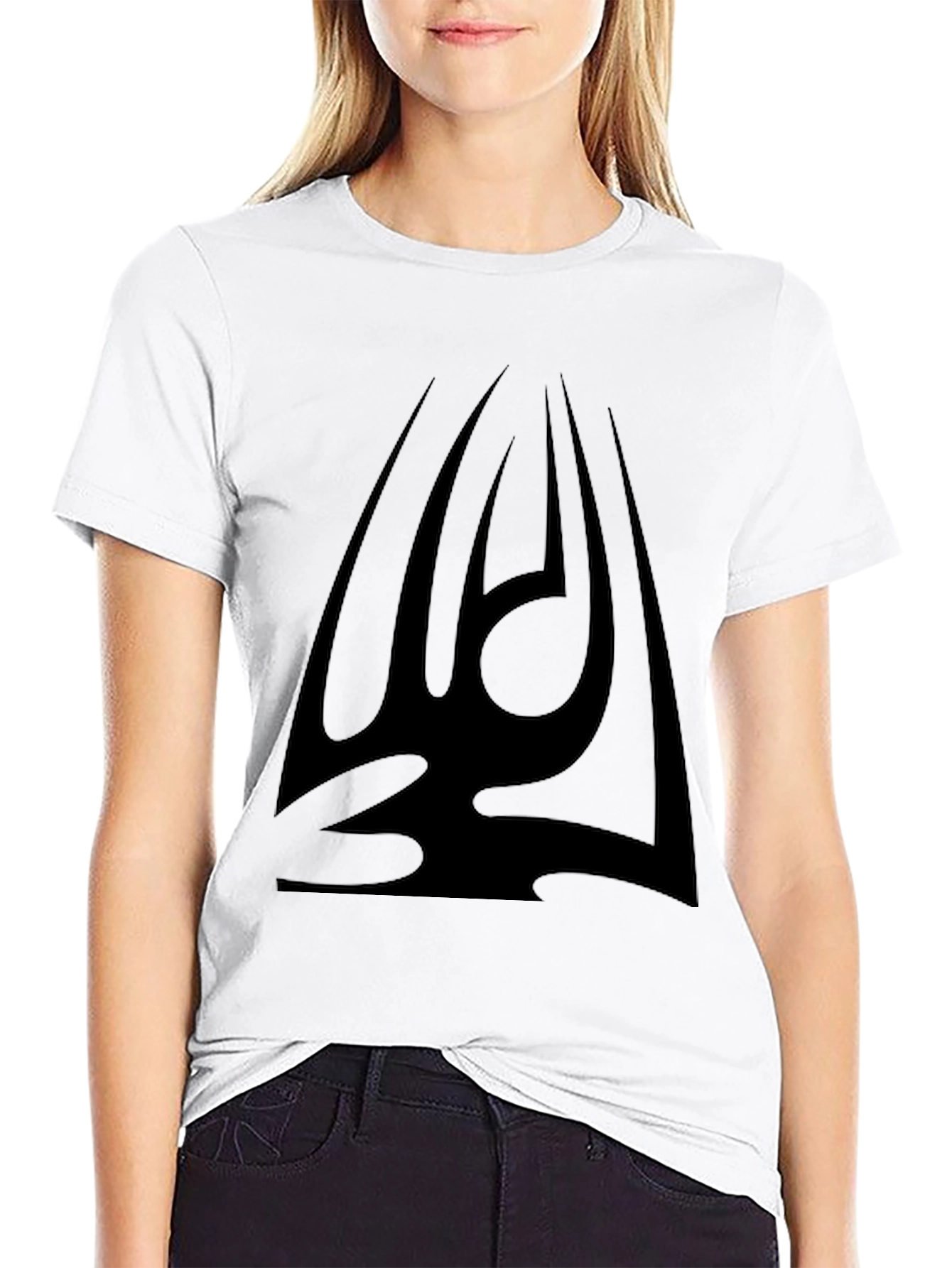 Black Graphic Tee - Tribal Design Mens T-Shirt