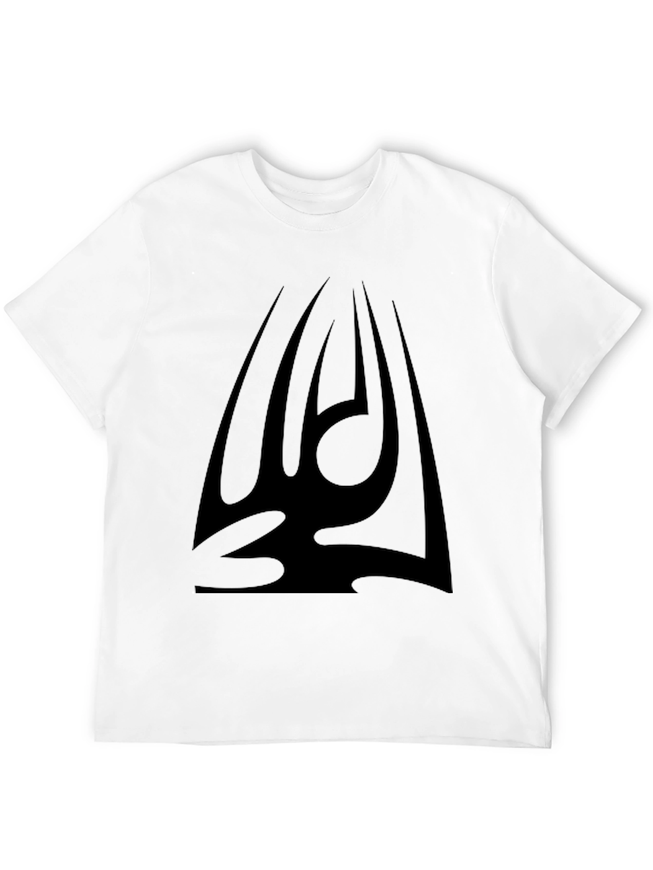 Black Graphic Tee - Tribal Design Mens T-Shirt