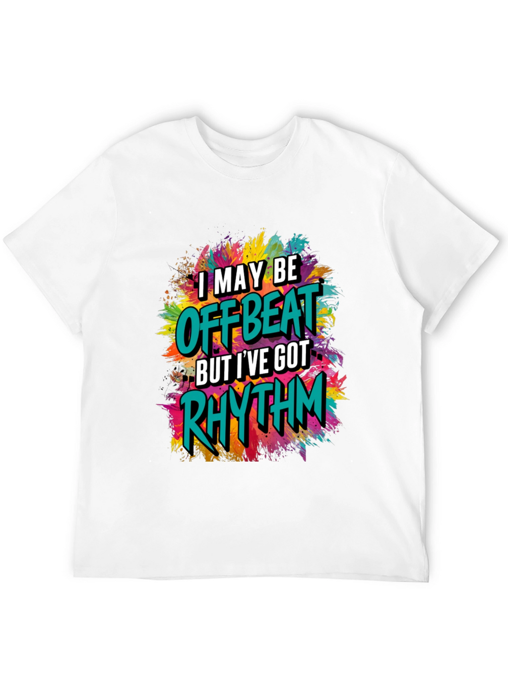 Offbeat Rhythm Graphic T-Shirt - Trendy Style