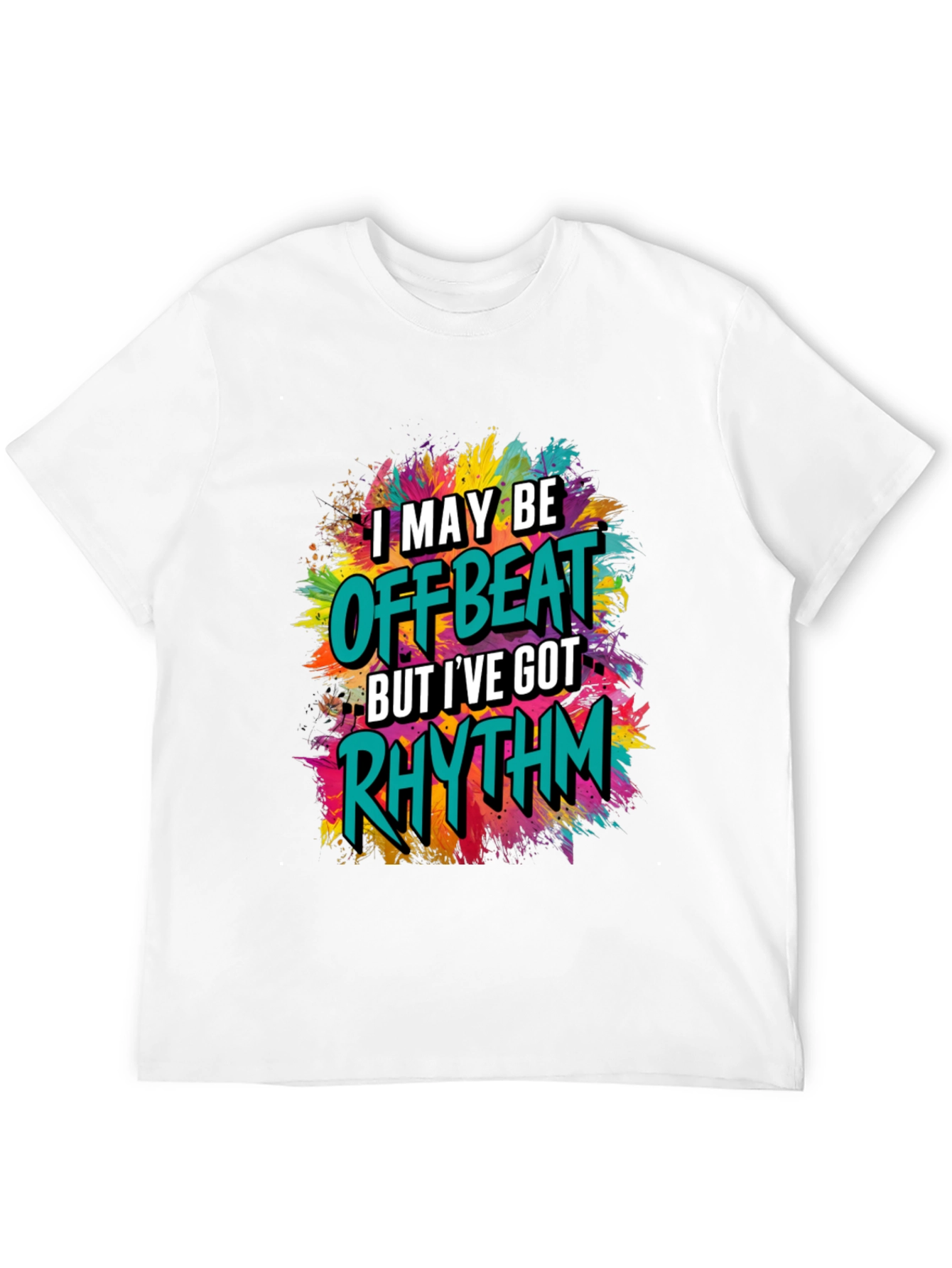 Offbeat Rhythm Graphic T-Shirt - Trendy Style