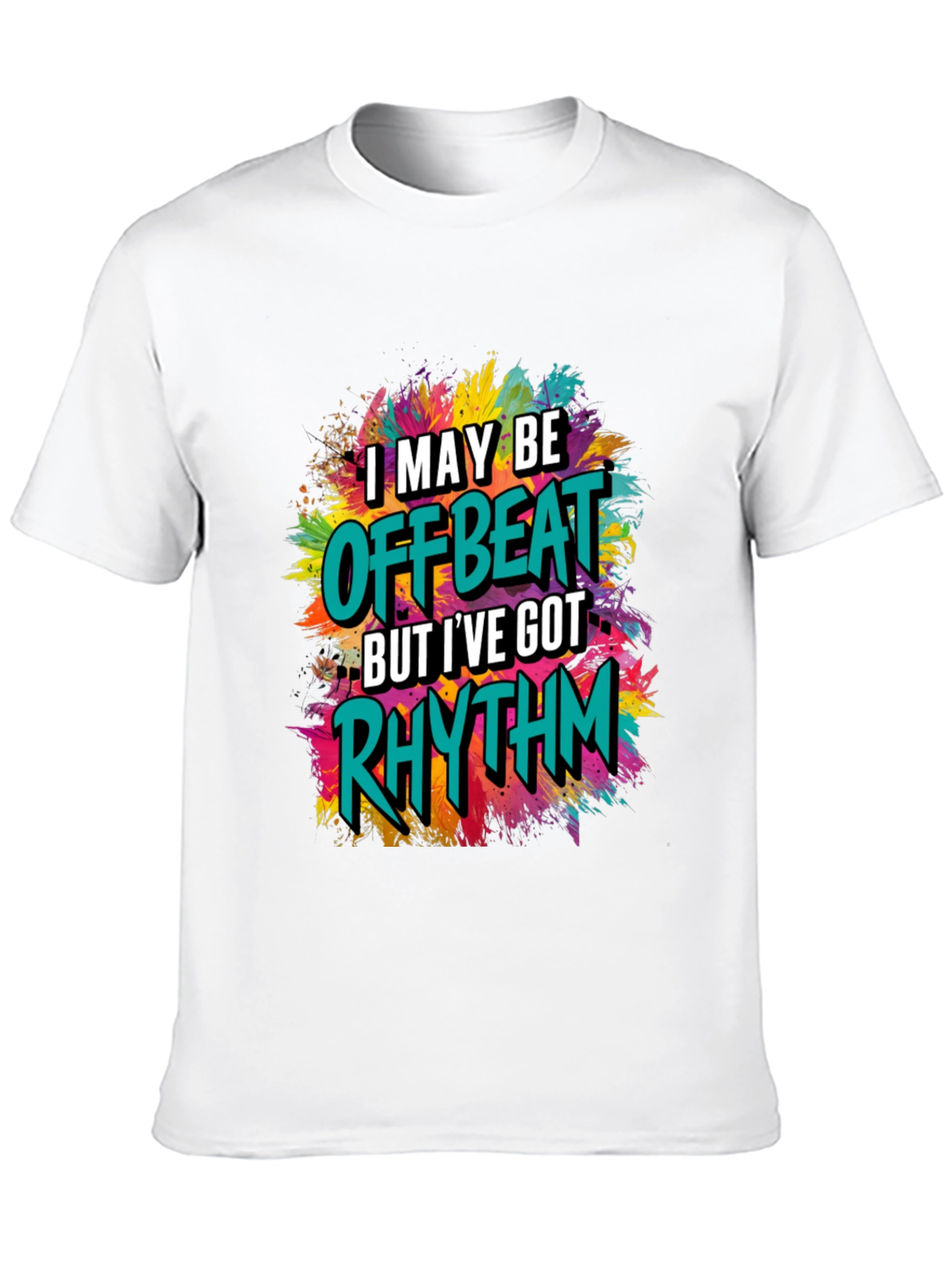 Offbeat Rhythm Graphic T-Shirt - Trendy Style