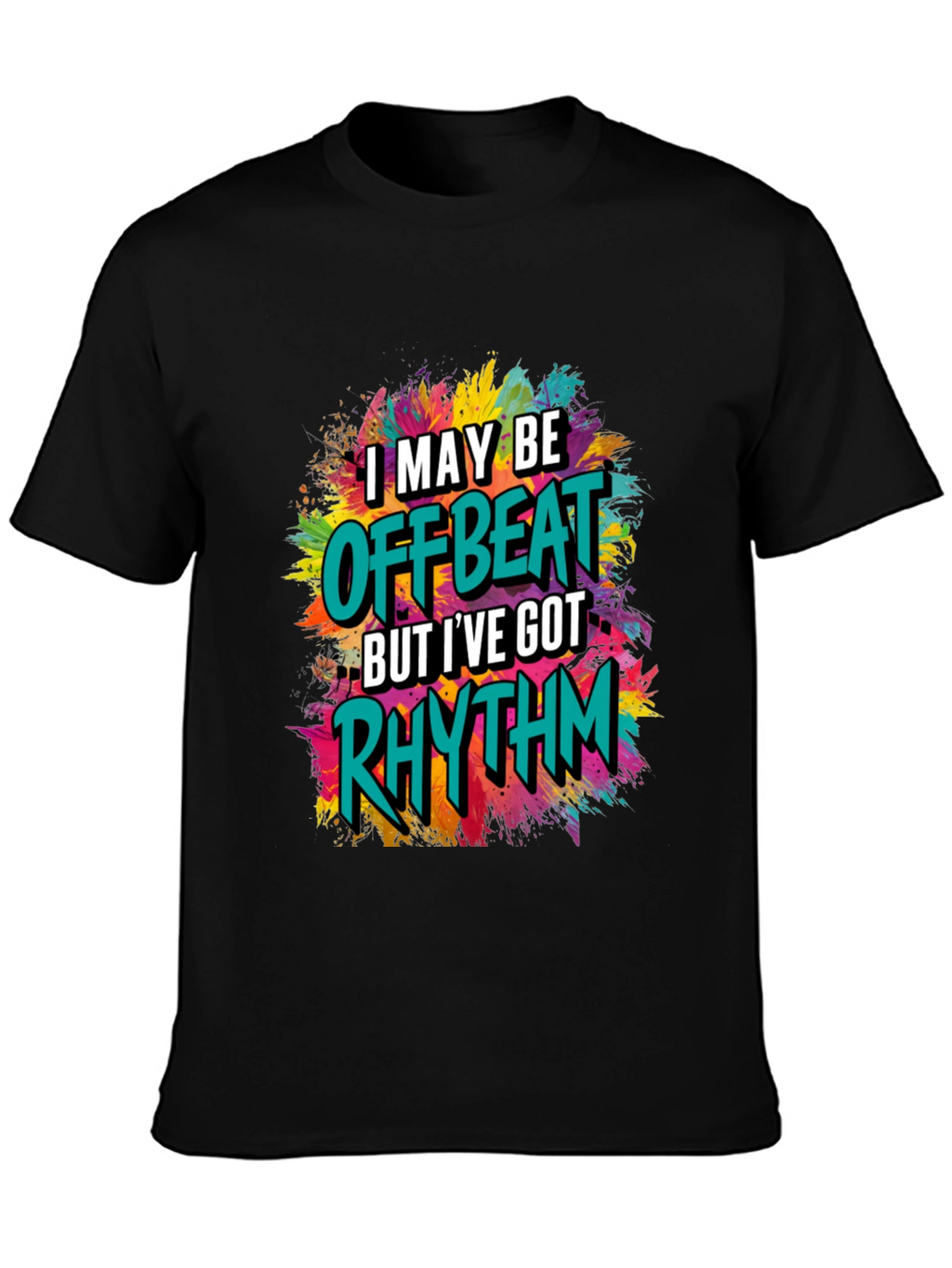 Offbeat Rhythm Graphic T-Shirt - Trendy Style