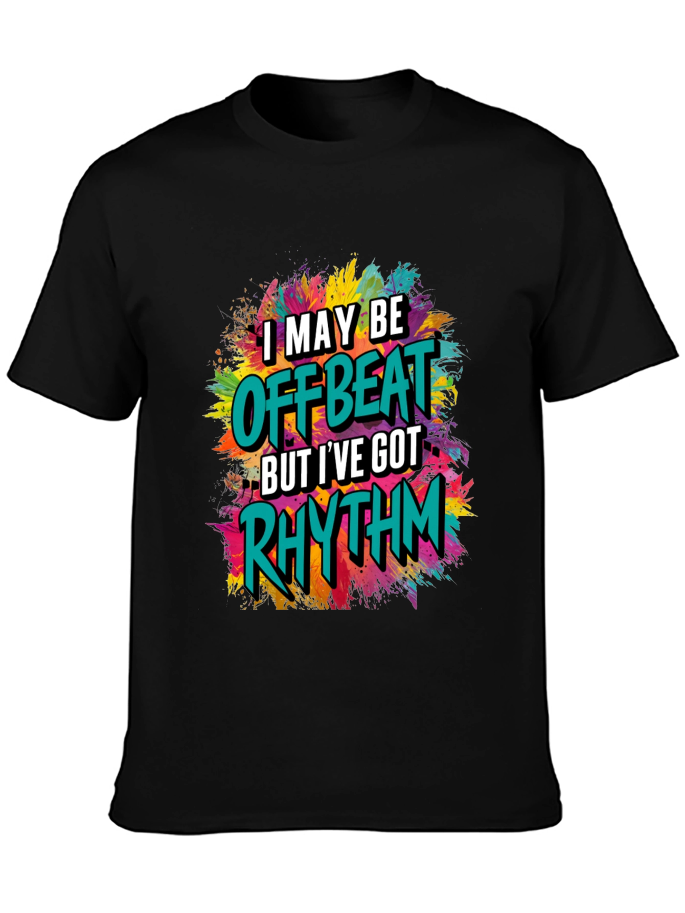 Offbeat Rhythm Graphic T-Shirt - Trendy Style