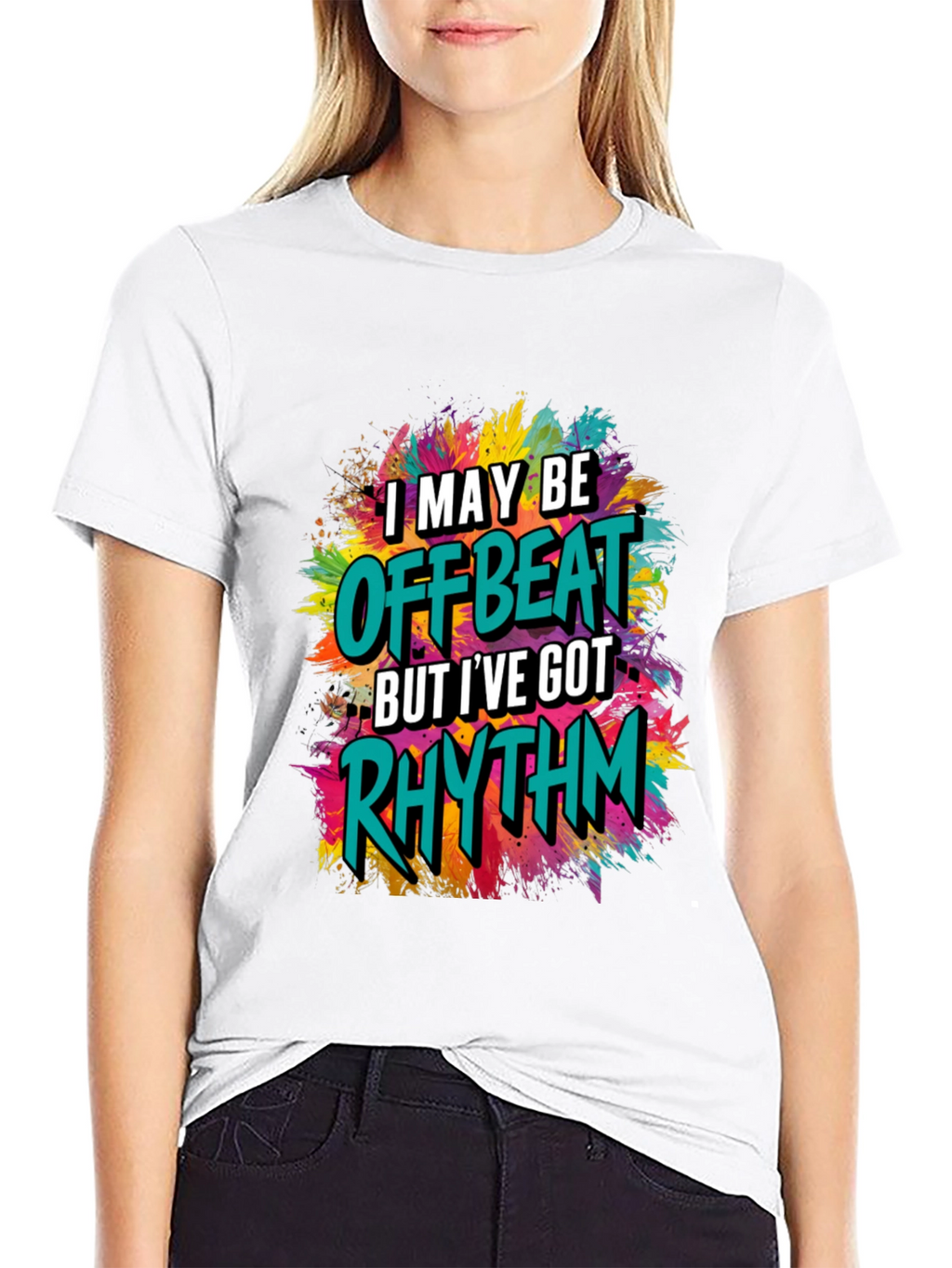 Offbeat Rhythm Graphic T-Shirt - Trendy Style