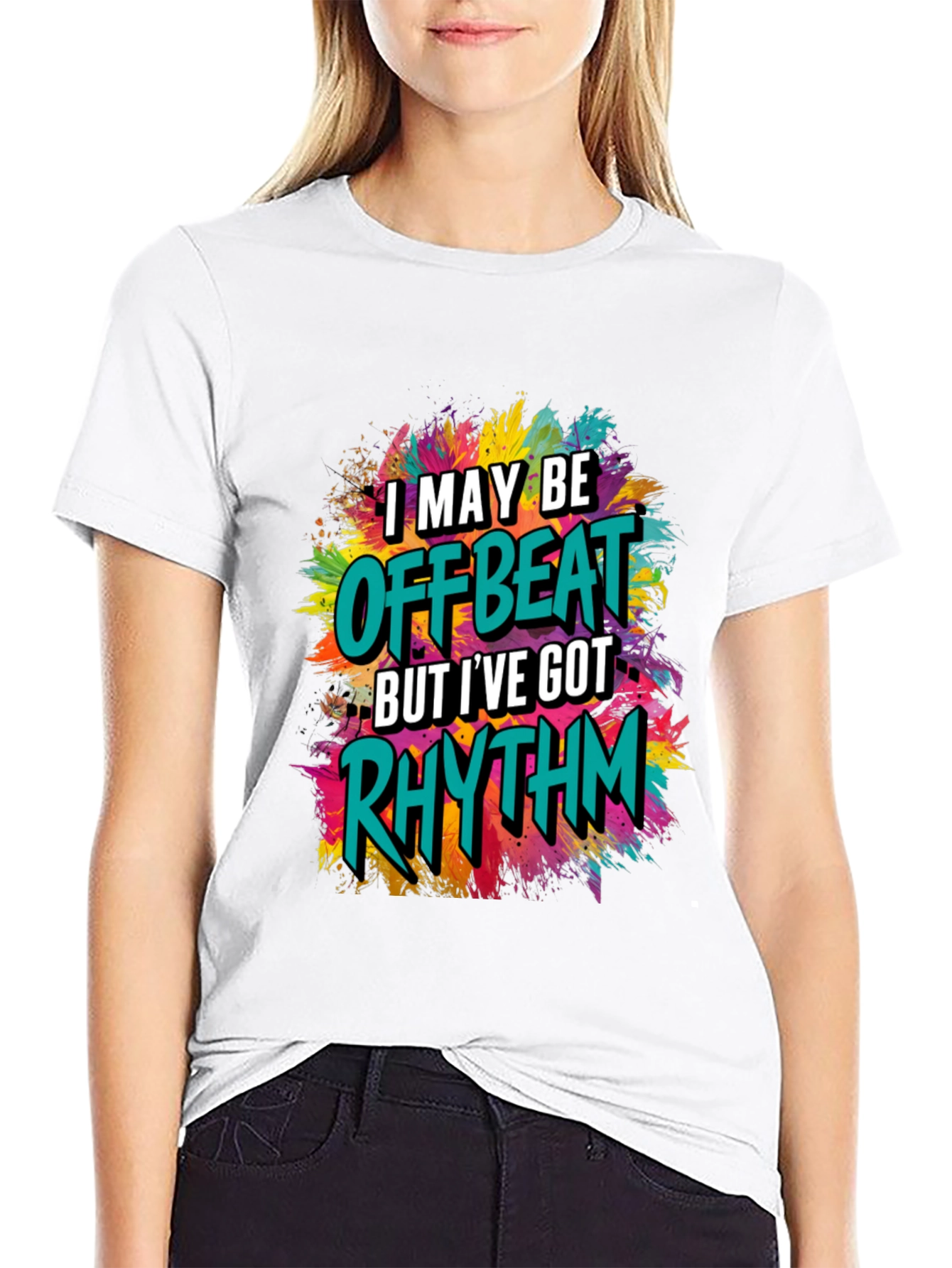Offbeat Rhythm Graphic T-Shirt - Trendy Style