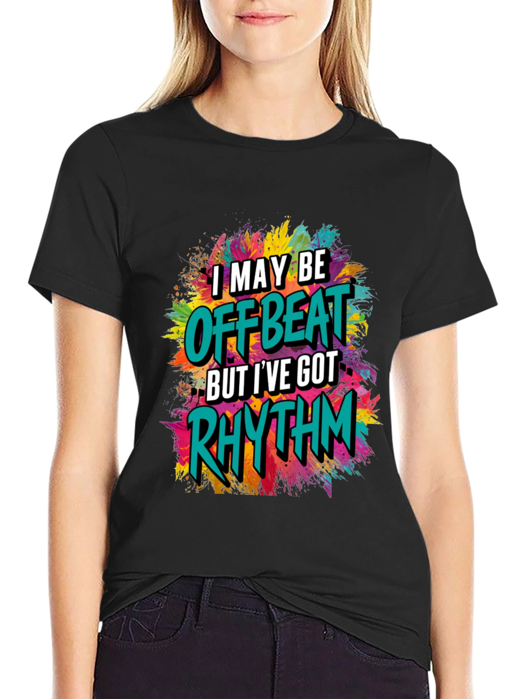 Offbeat Rhythm Graphic T-Shirt - Trendy Style