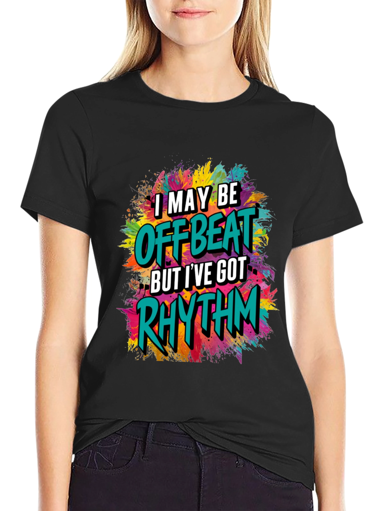 Offbeat Rhythm Graphic T-Shirt - Trendy Style