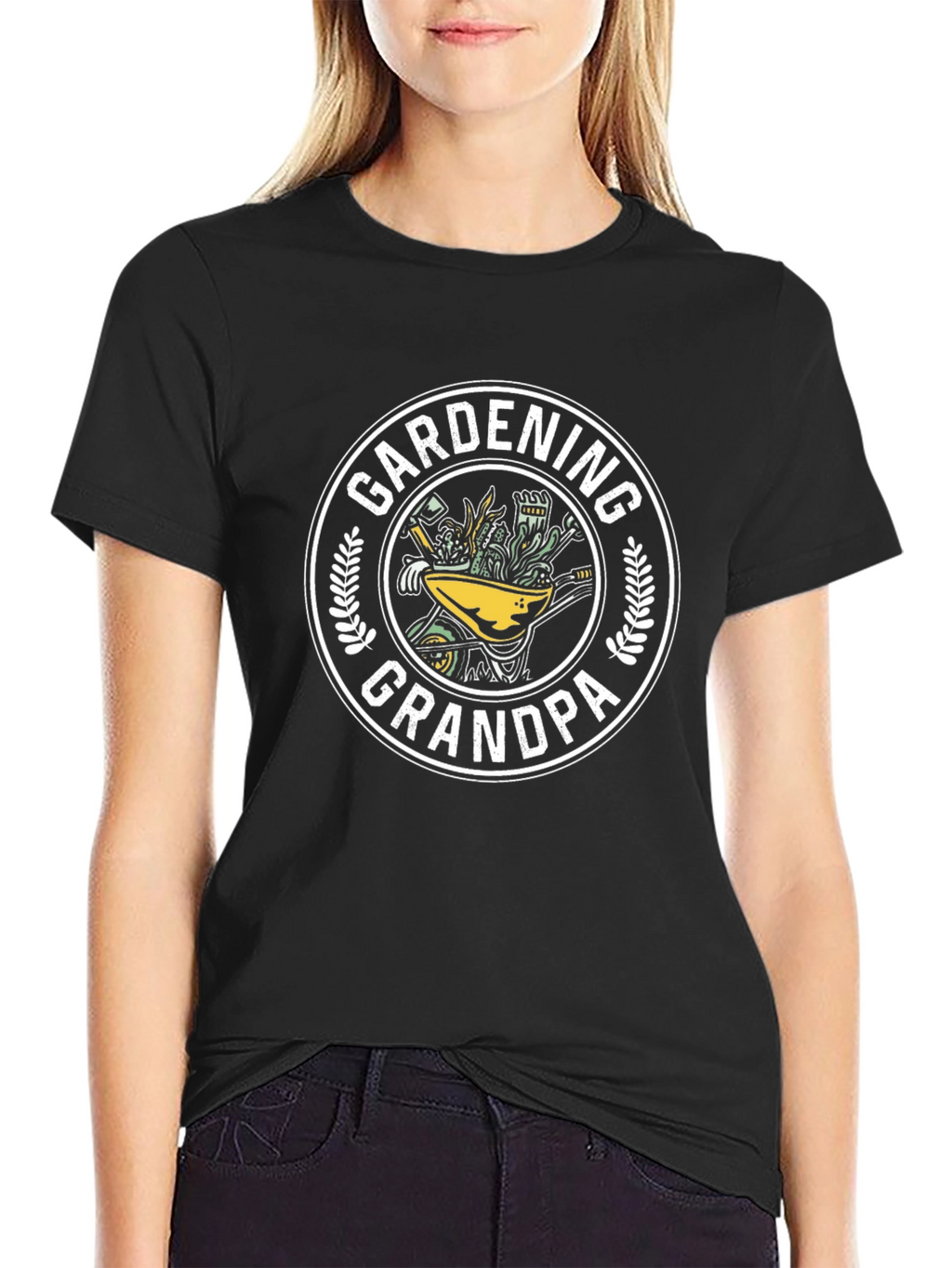 Gardening Grandpa Black T-Shirt