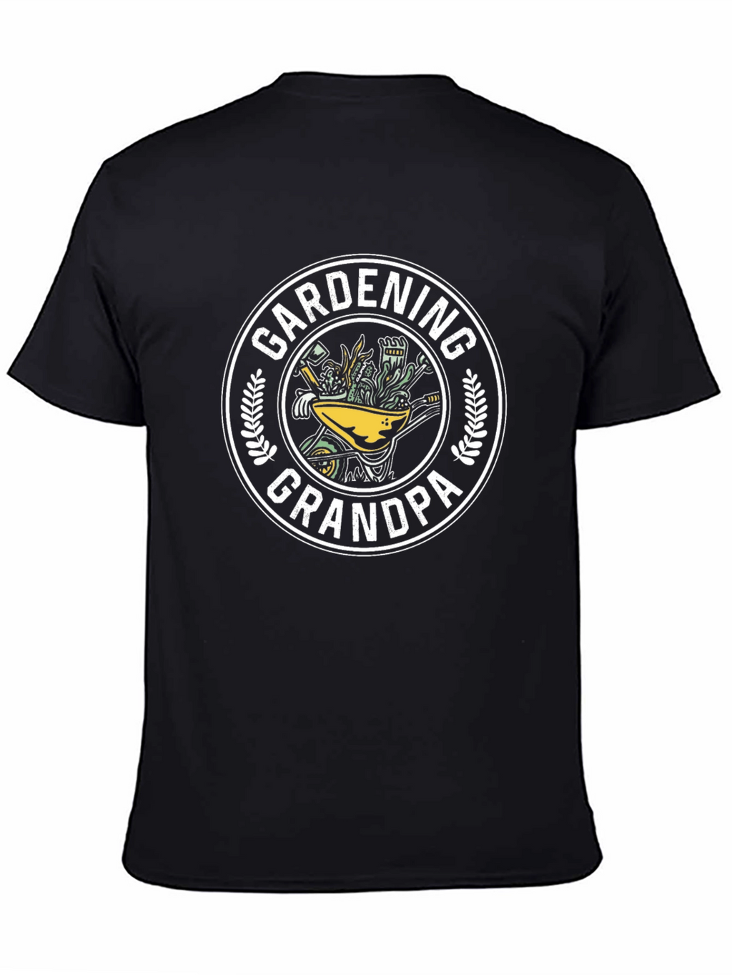 Gardening Grandpa Black T-Shirt