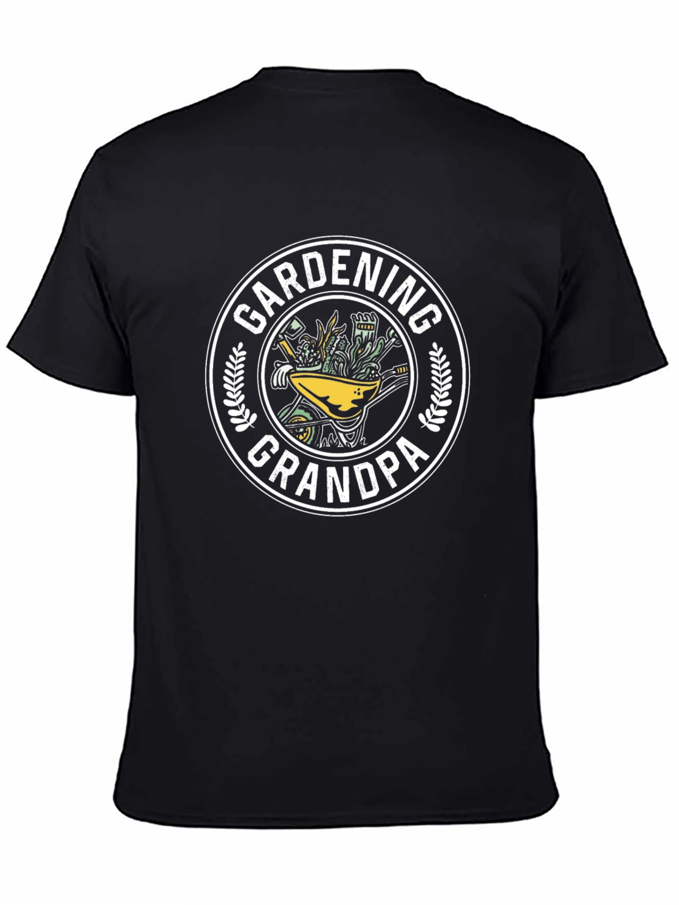 Gardening Grandpa Black T-Shirt