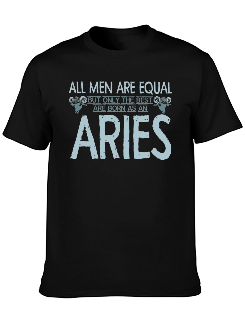 Aries Zodiac Graphic Print Mens Black T-Shirt