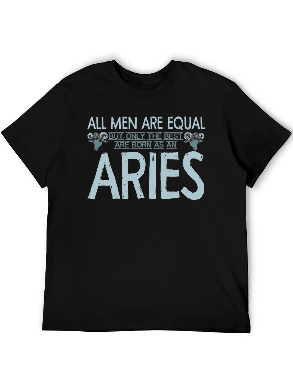 Aries Zodiac Graphic Print Mens Black T-Shirt