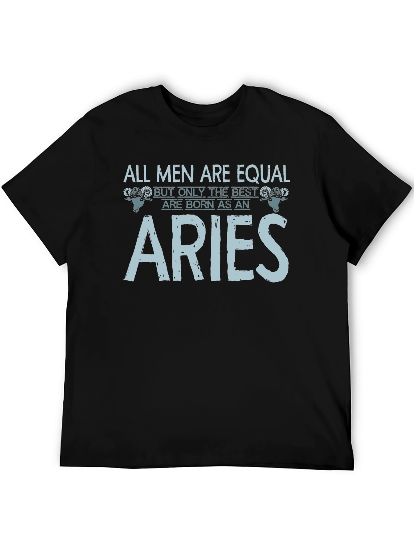 Aries Zodiac Graphic Print Mens Black T-Shirt