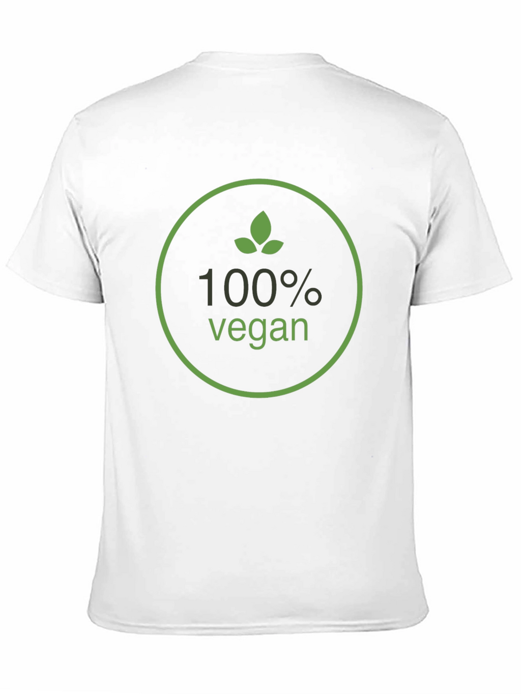 100% Vegan Graphic T-Shirt - Green Leaf Design