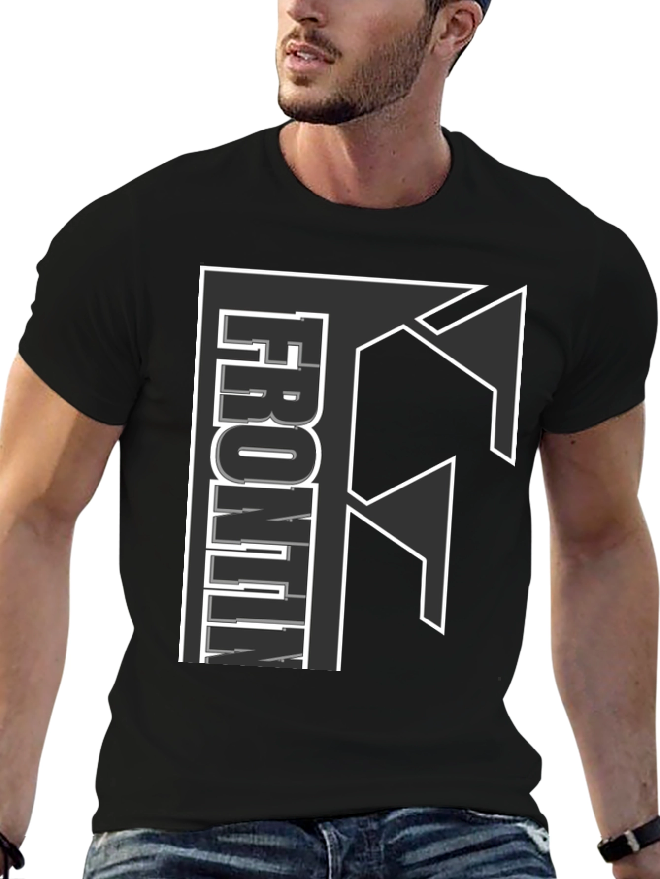 Frontin Black Graphic Tee