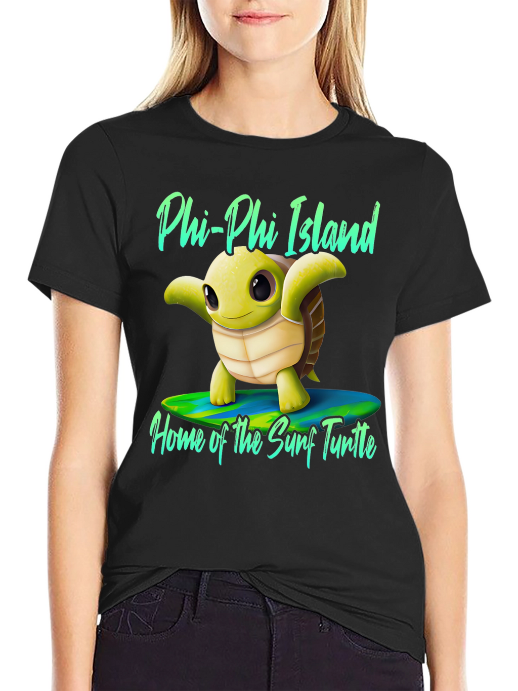 Phi Phi Island Surf Turtle Graphic Tee