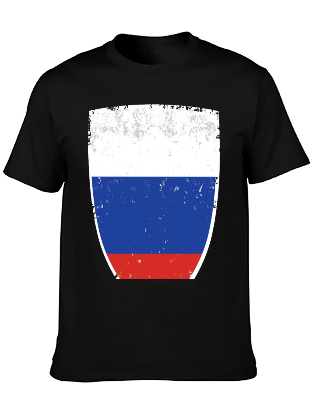 Russia Flag Graphic Tee - Distressed Style