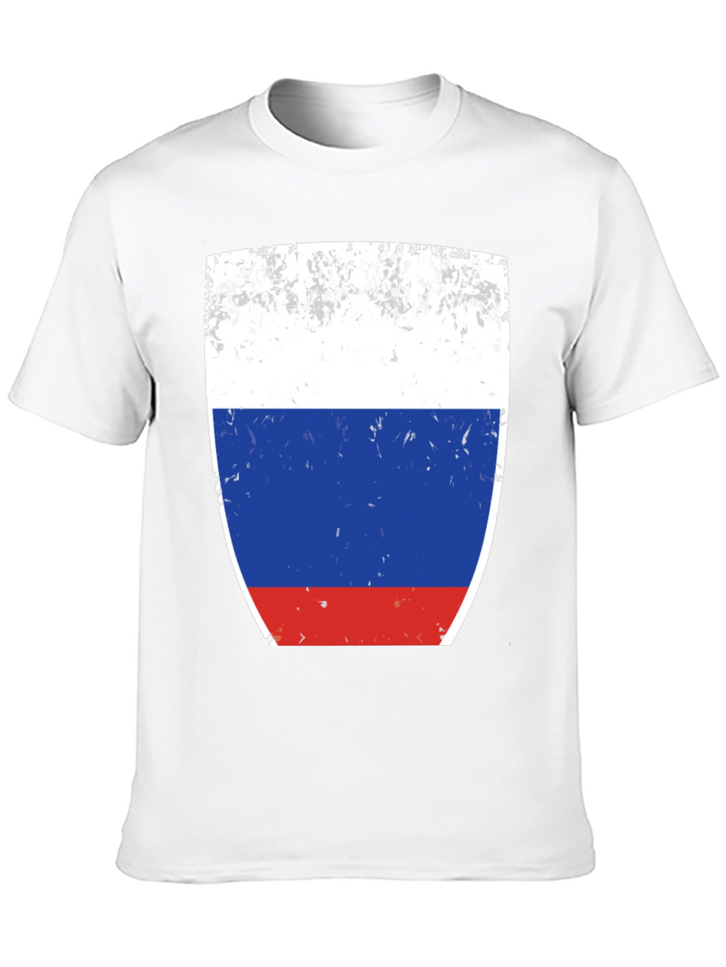 Russia Flag Graphic Tee - Distressed Style