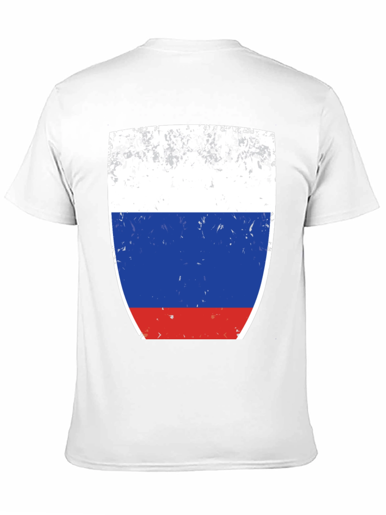 Russia Flag Graphic Tee - Distressed Style