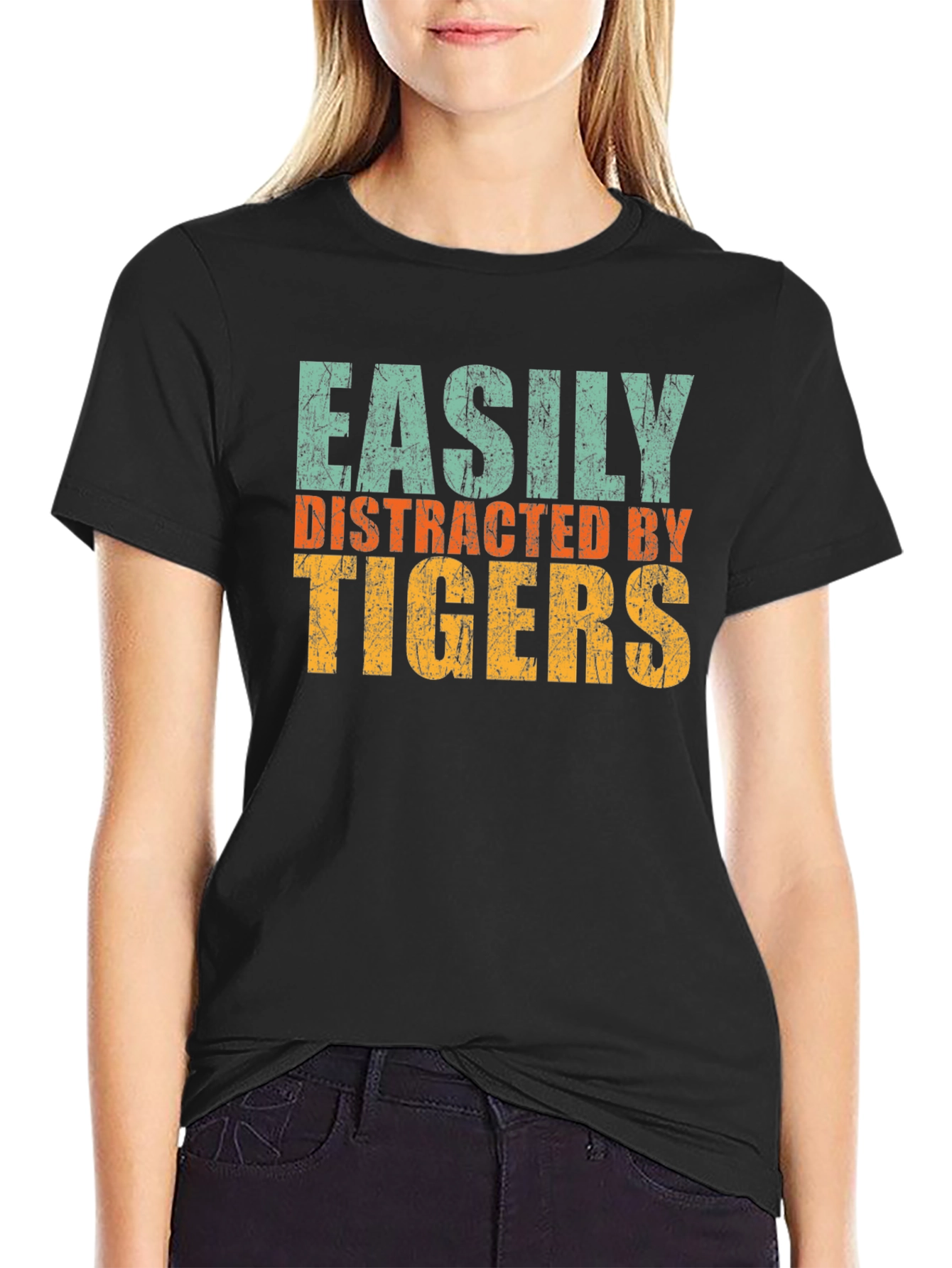 Easily Distracted by Tigers Graphic T-Shirt