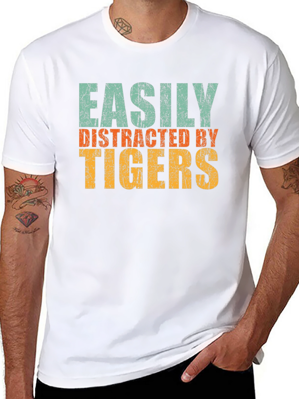 Easily Distracted by Tigers Graphic T-Shirt