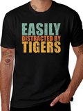 Easily Distracted by Tigers Graphic T-Shirt