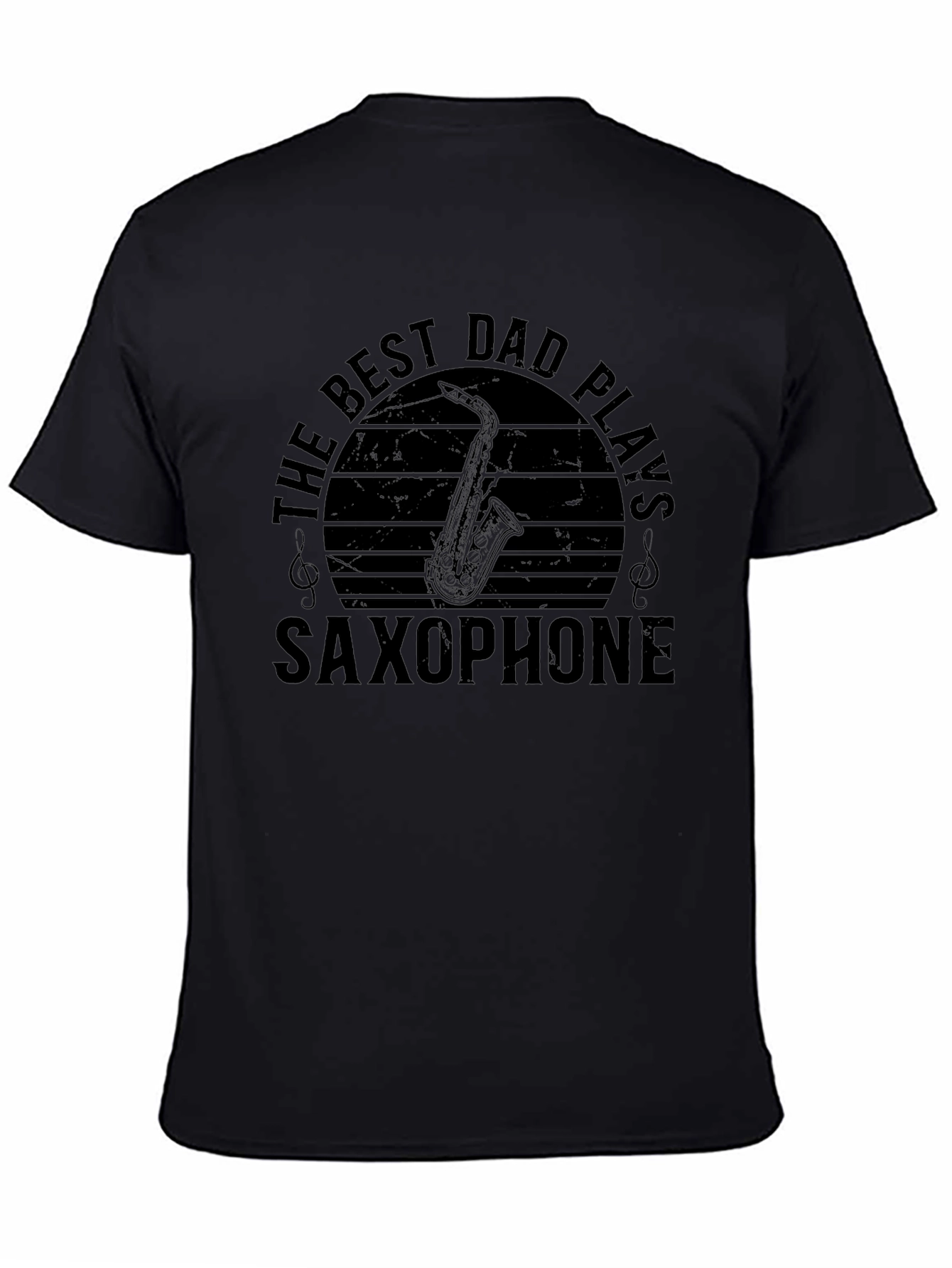 Best Dad Plays Saxophone Graphic T-Shirt