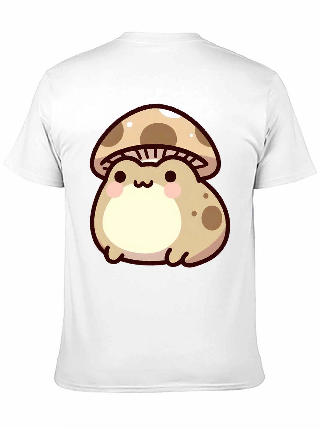 Cute Mushroom Frog Black T-Shirt