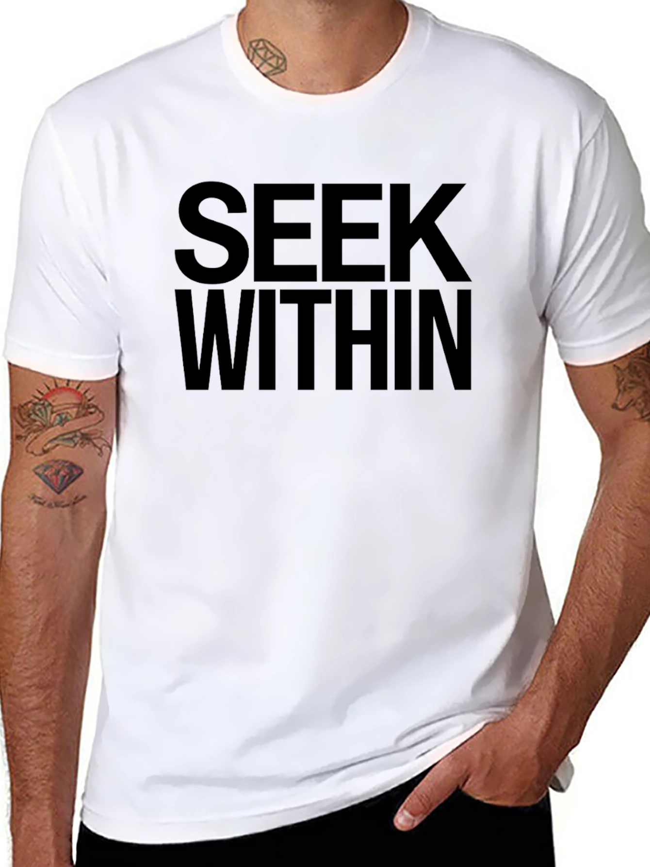 Seek Within Graphic Black T-Shirt