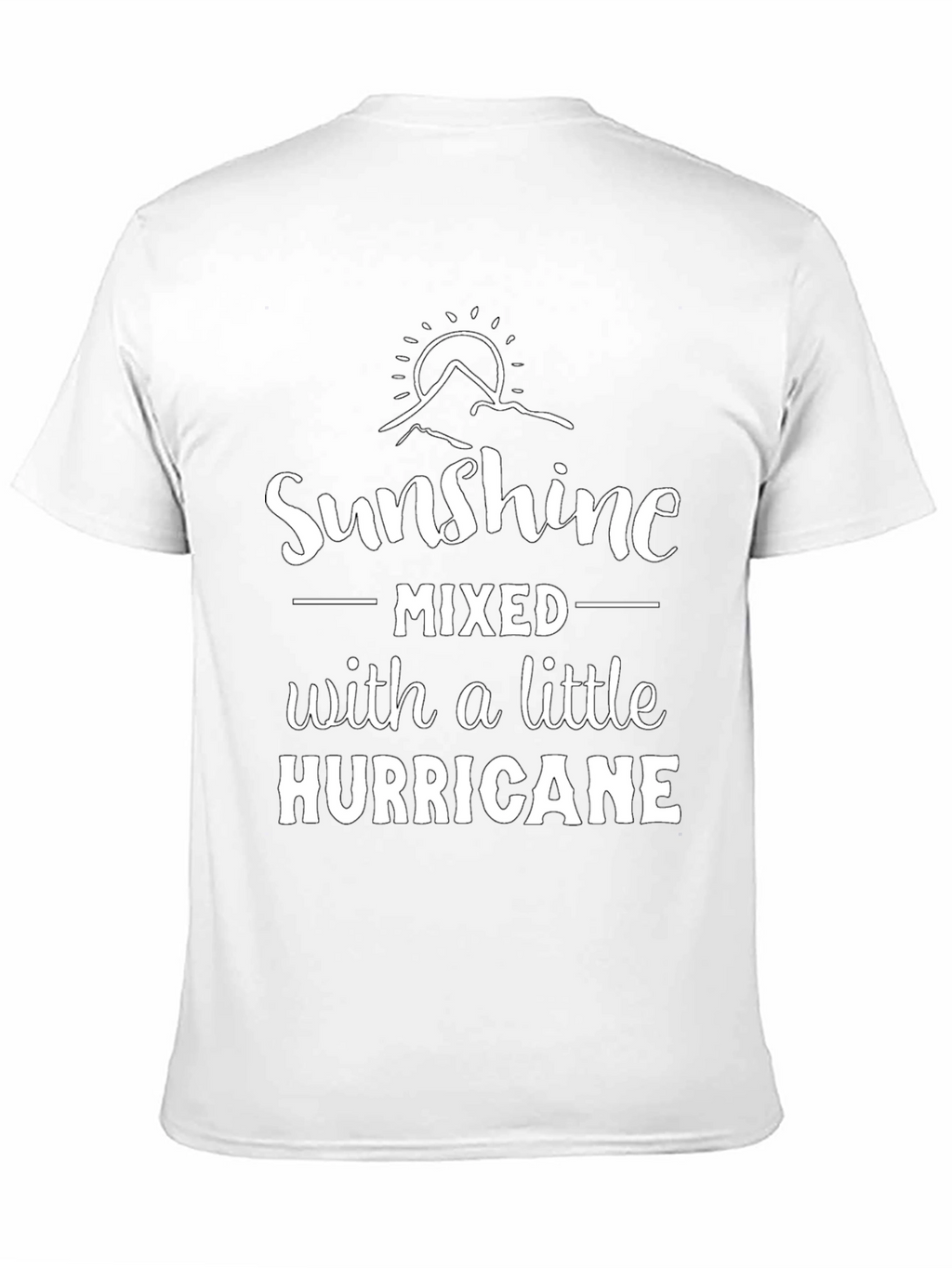 Sunshine Hurricane Graphic Tee - Black Casual Shirt