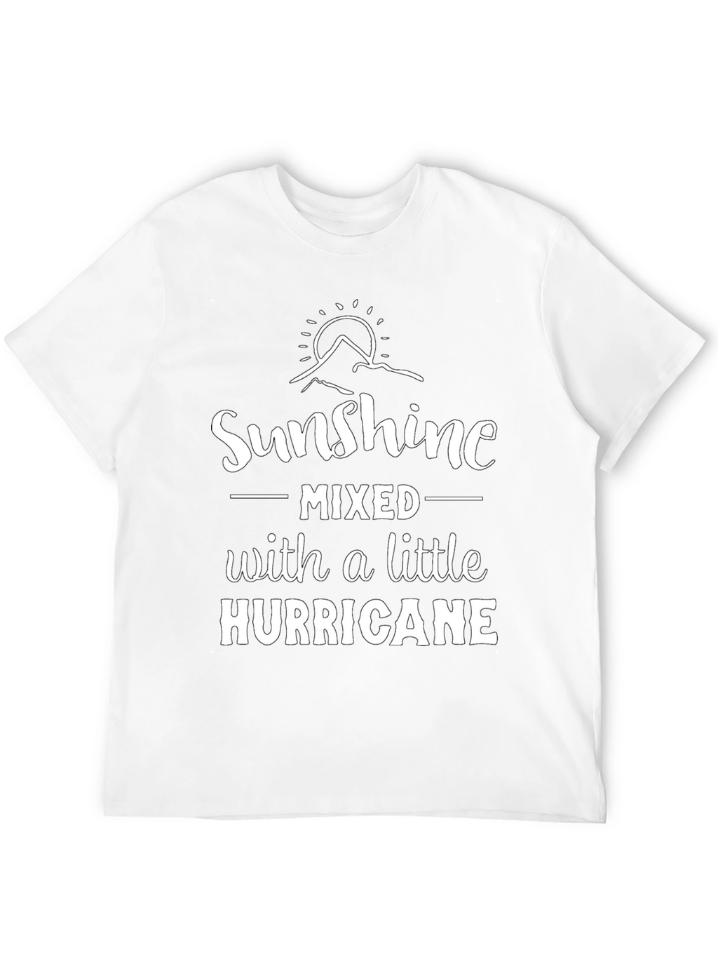 Sunshine Hurricane Graphic Tee - Black Casual Shirt