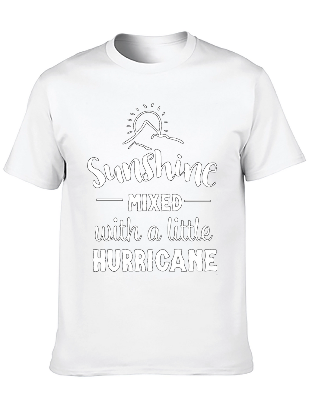 Sunshine Hurricane Graphic Tee - Black Casual Shirt