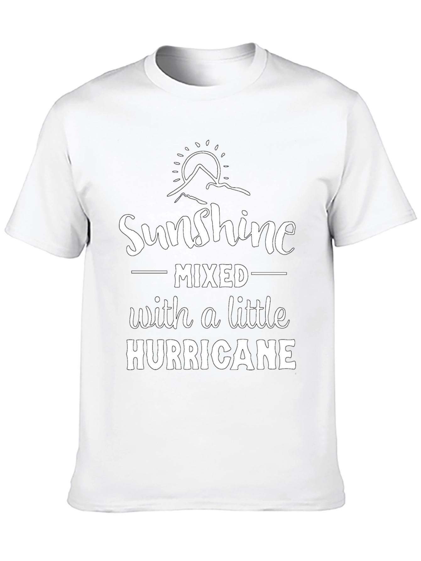 Sunshine Hurricane Graphic Tee - Black Casual Shirt