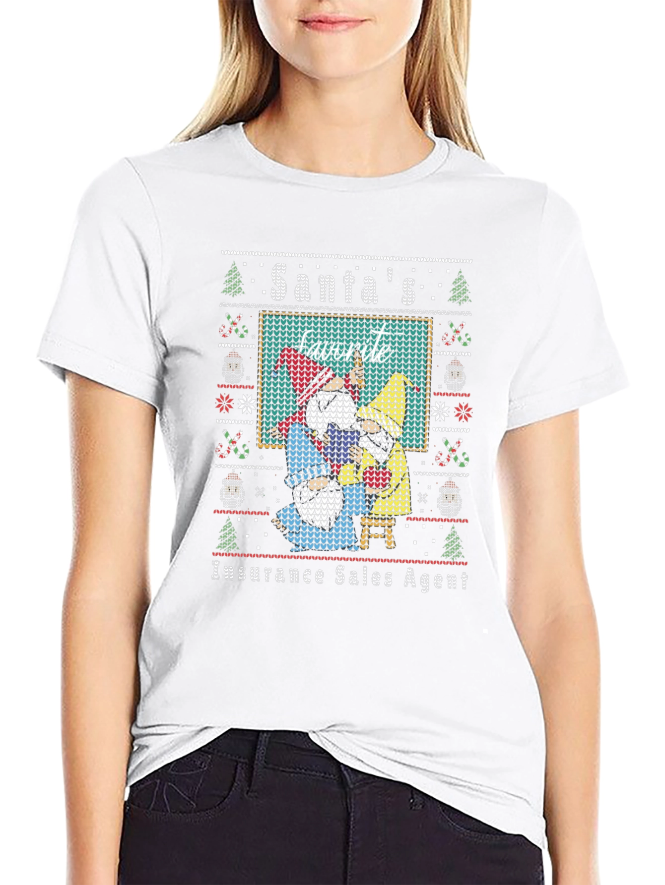 Santas Favorite Insurance Sales Agent Christmas T-Shirt