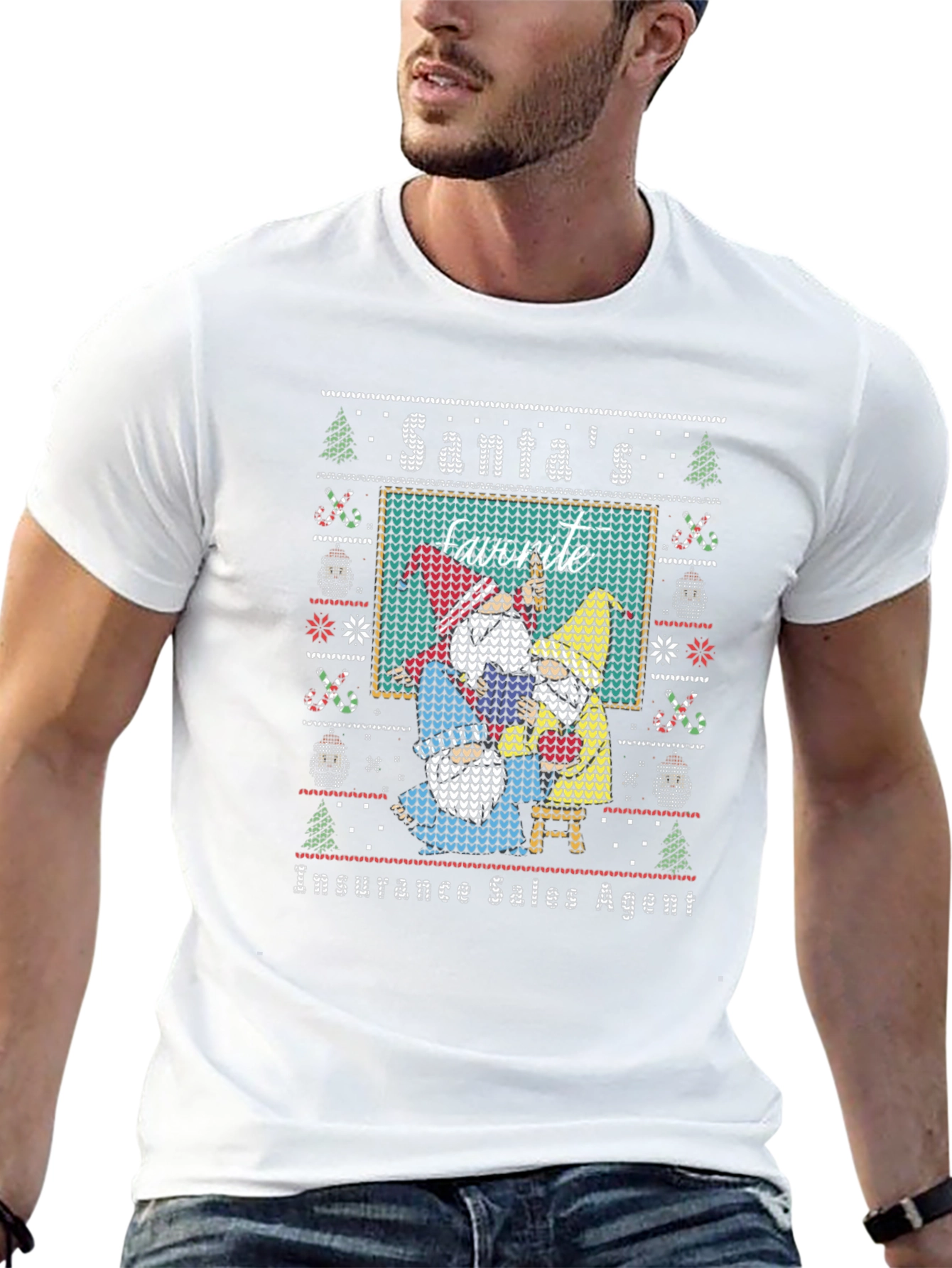 Santas Favorite Insurance Sales Agent Christmas T-Shirt